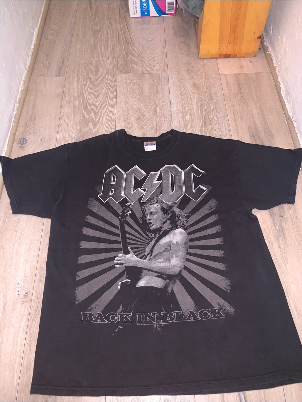AC/DC Angus Young Back In Black Graphic Tee - Black Size: 2XL